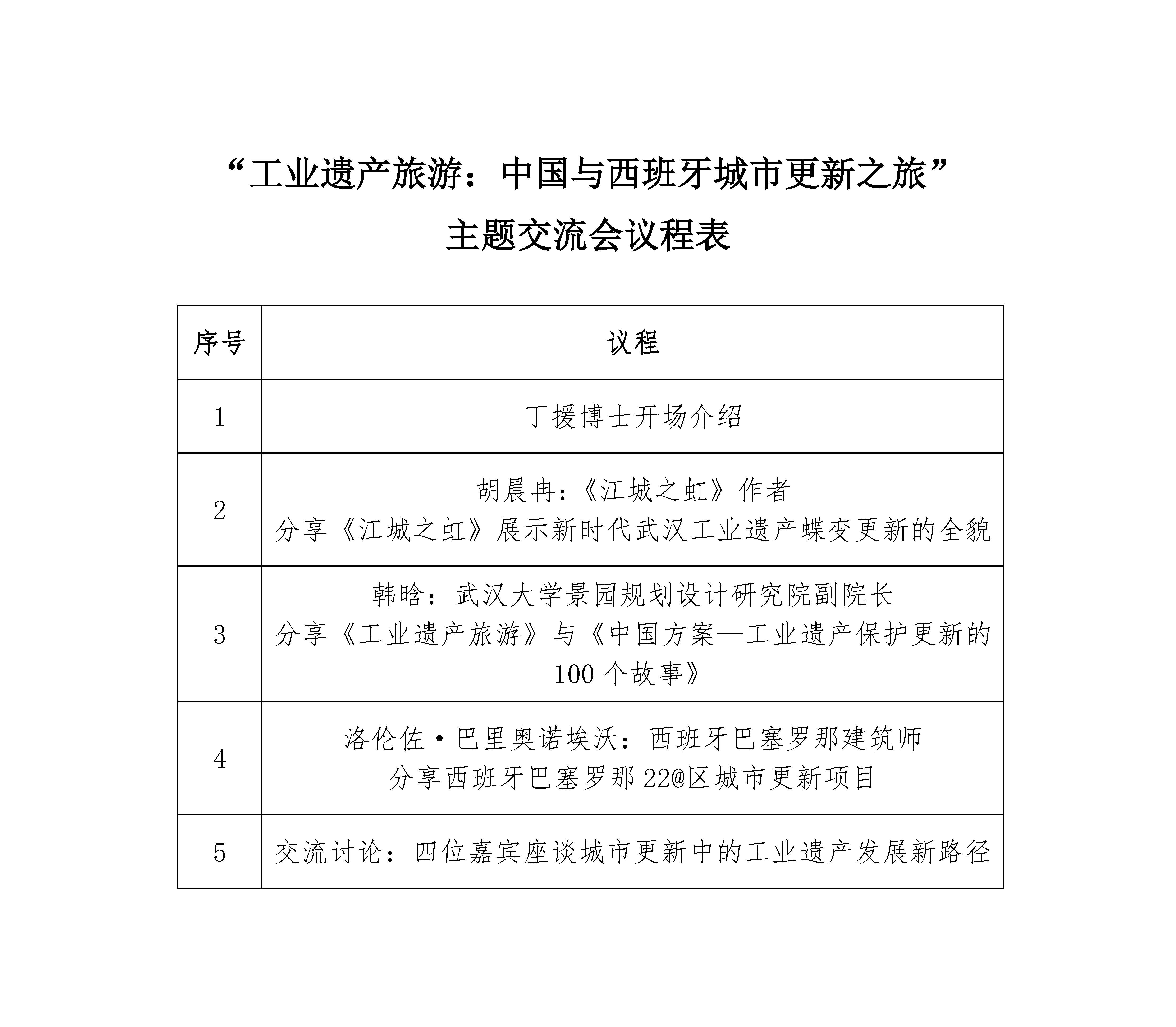 武汉勘察设计协会城市更新分会“工业遗产旅游：中国与西班牙城市更新之旅”交流会会议通知